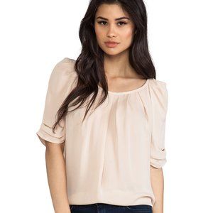 Joie Dusty Pink 100% Silk Eleanor Blouse
